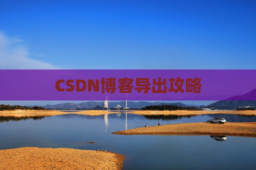 CSDN博客导出攻略